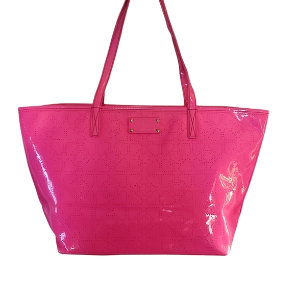 kate spade Handbags - Kate Spade Vinyl Perforated Hearts Tote